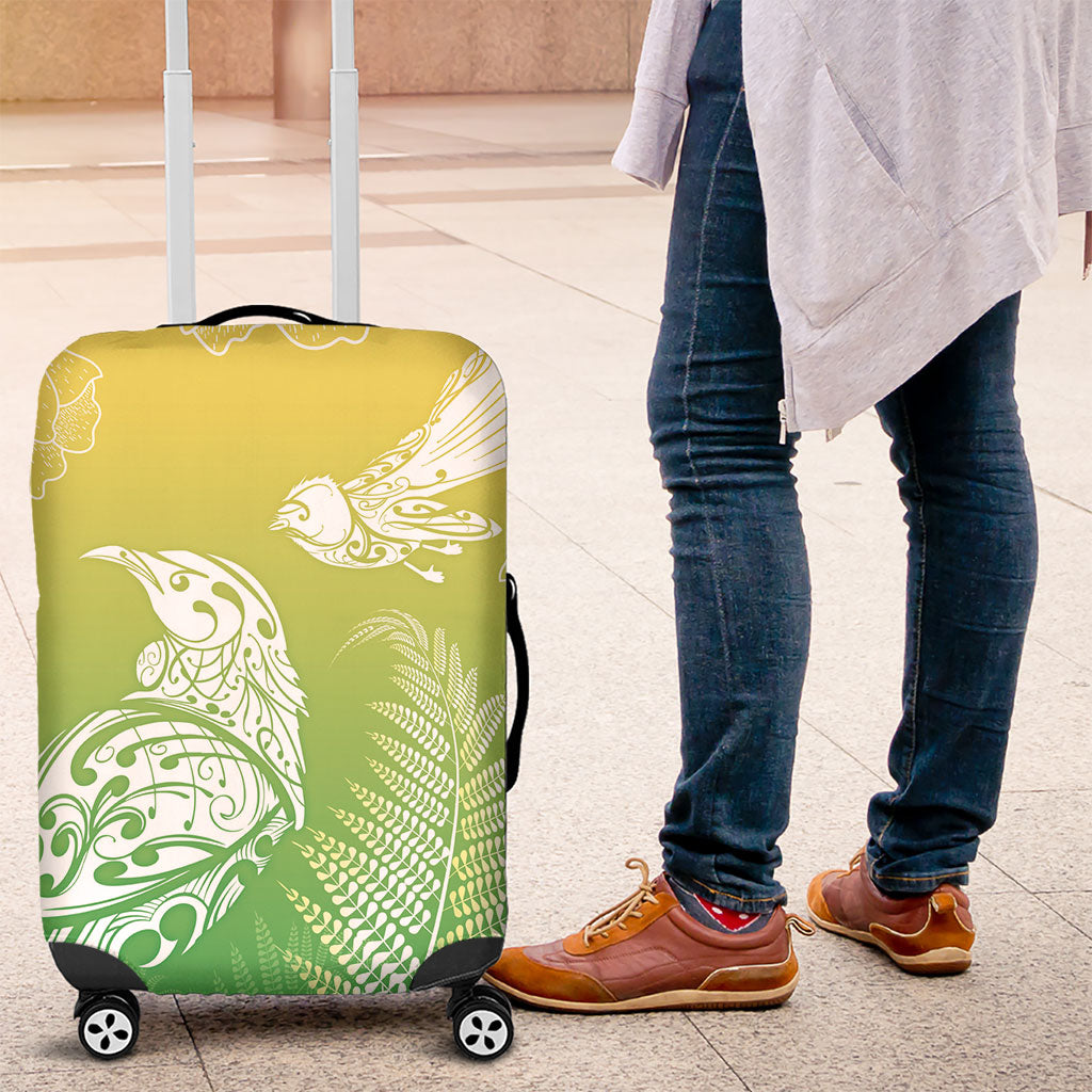 Aotearoa Maori Mahuru Tui With Pikawakawa Luggage Cover Spring Time