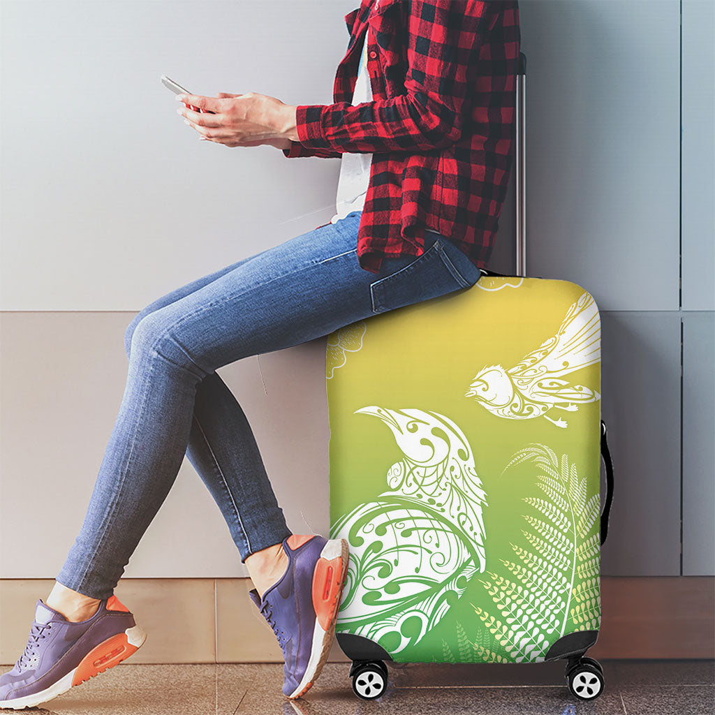 Aotearoa Maori Mahuru Tui With Pikawakawa Luggage Cover Spring Time