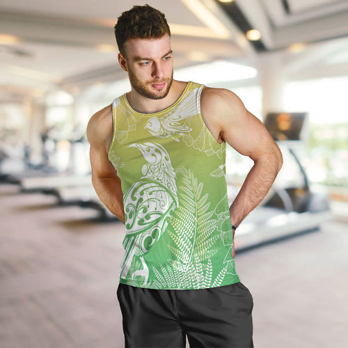 Aotearoa Maori Mahuru Tui With Pikawakawa Men Tank Top Spring Time