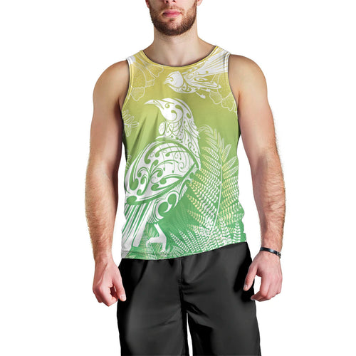 Aotearoa Maori Mahuru Tui With Pikawakawa Men Tank Top Spring Time