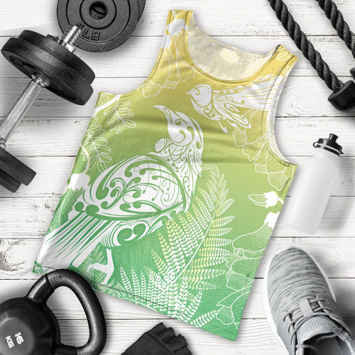 Aotearoa Maori Mahuru Tui With Pikawakawa Men Tank Top Spring Time