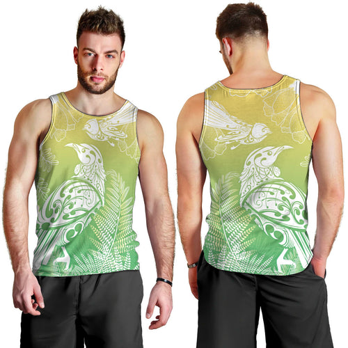 Aotearoa Maori Mahuru Tui With Pikawakawa Men Tank Top Spring Time