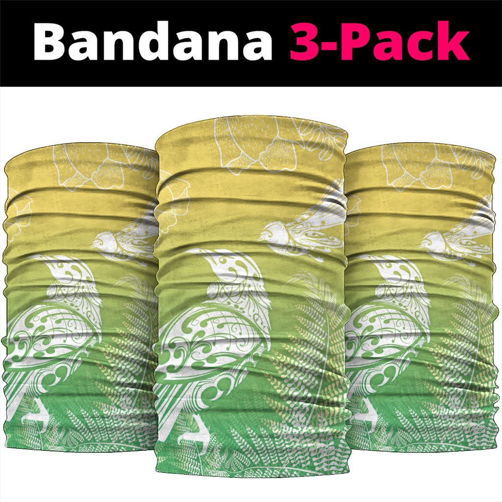 Aotearoa Maori Mahuru Tui With Pikawakawa Neck Gaiter Spring Time