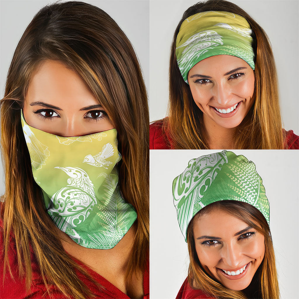 Aotearoa Maori Mahuru Tui With Pikawakawa Neck Gaiter Spring Time