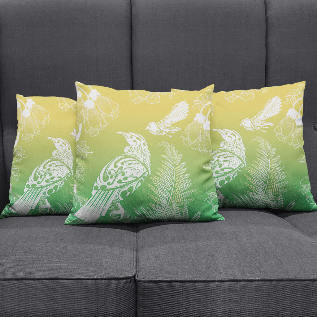 Aotearoa Maori Mahuru Tui With Pikawakawa Pillow Cover Spring Time