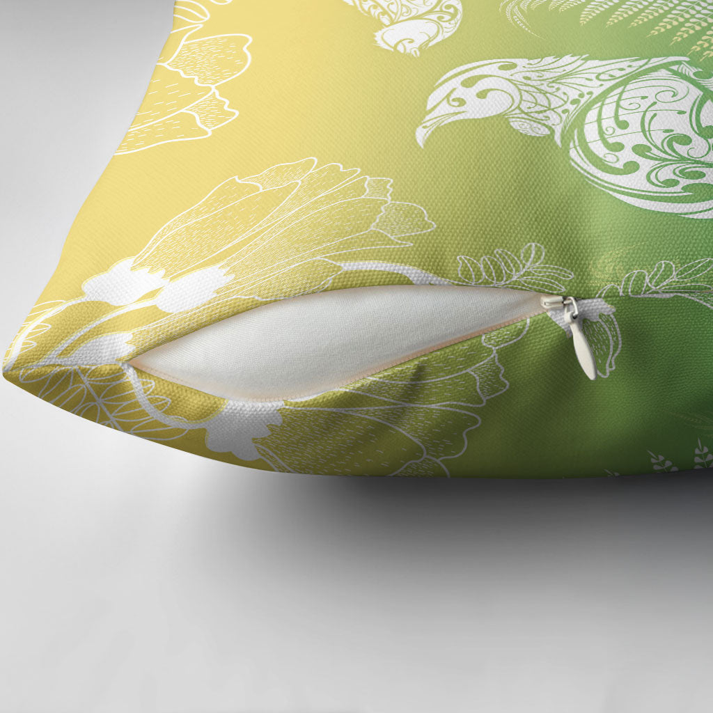 Aotearoa Maori Mahuru Tui With Pikawakawa Pillow Cover Spring Time