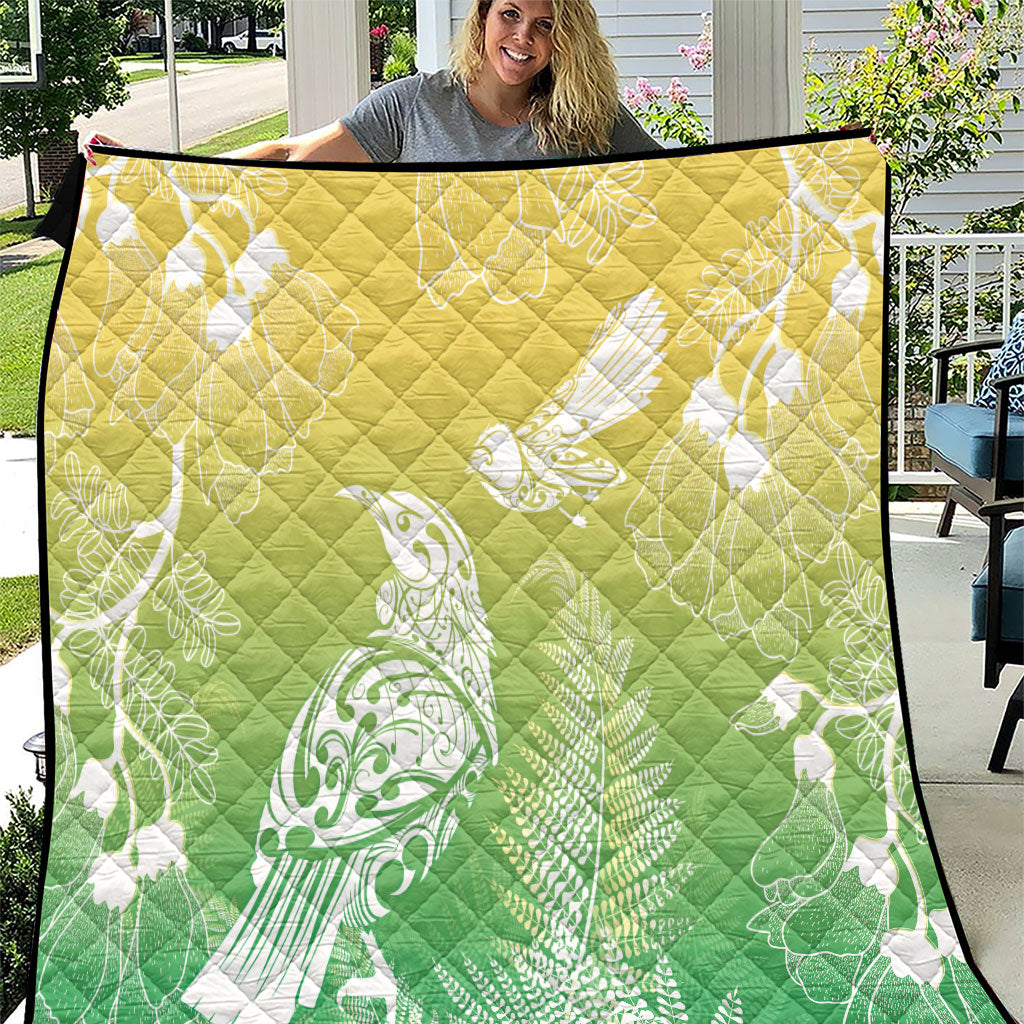 Aotearoa Maori Mahuru Tui With Pikawakawa Quilt Spring Time