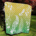 Aotearoa Maori Mahuru Tui With Pikawakawa Quilt Spring Time