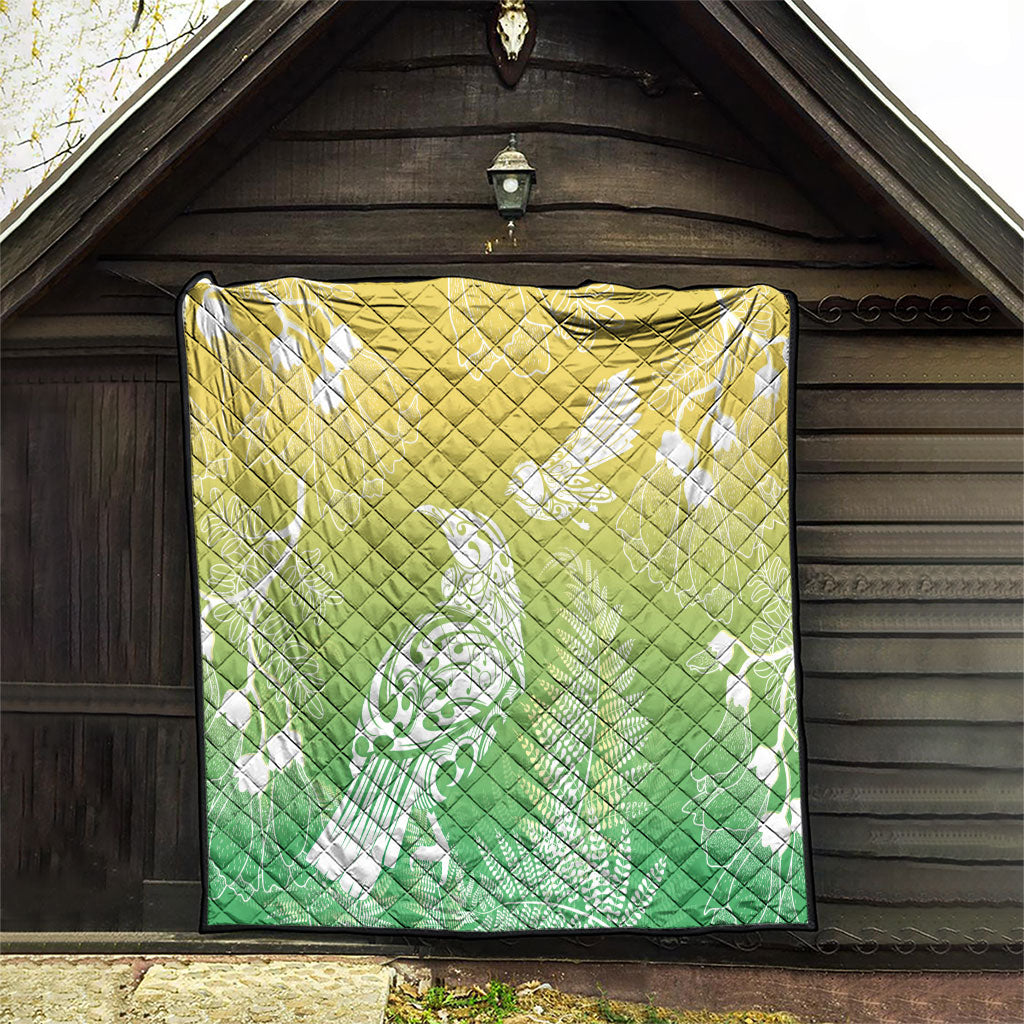 Aotearoa Maori Mahuru Tui With Pikawakawa Quilt Spring Time