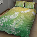 Aotearoa Maori Mahuru Tui With Pikawakawa Quilt Bed Set Spring Time