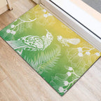 Aotearoa Maori Mahuru Tui With Pikawakawa Rubber Doormat Spring Time
