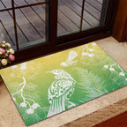 Aotearoa Maori Mahuru Tui With Pikawakawa Rubber Doormat Spring Time