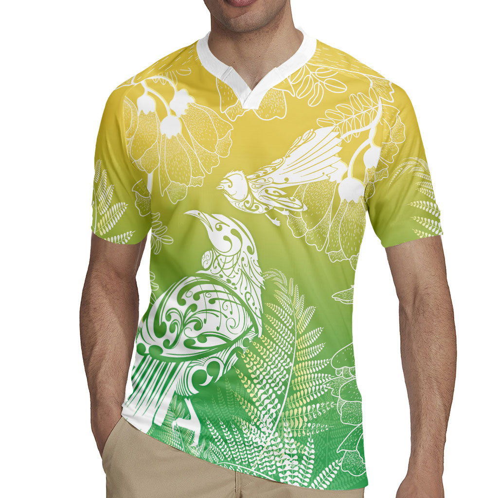 Aotearoa Maori Mahuru Tui With Pikawakawa Rugby Jersey Spring Time