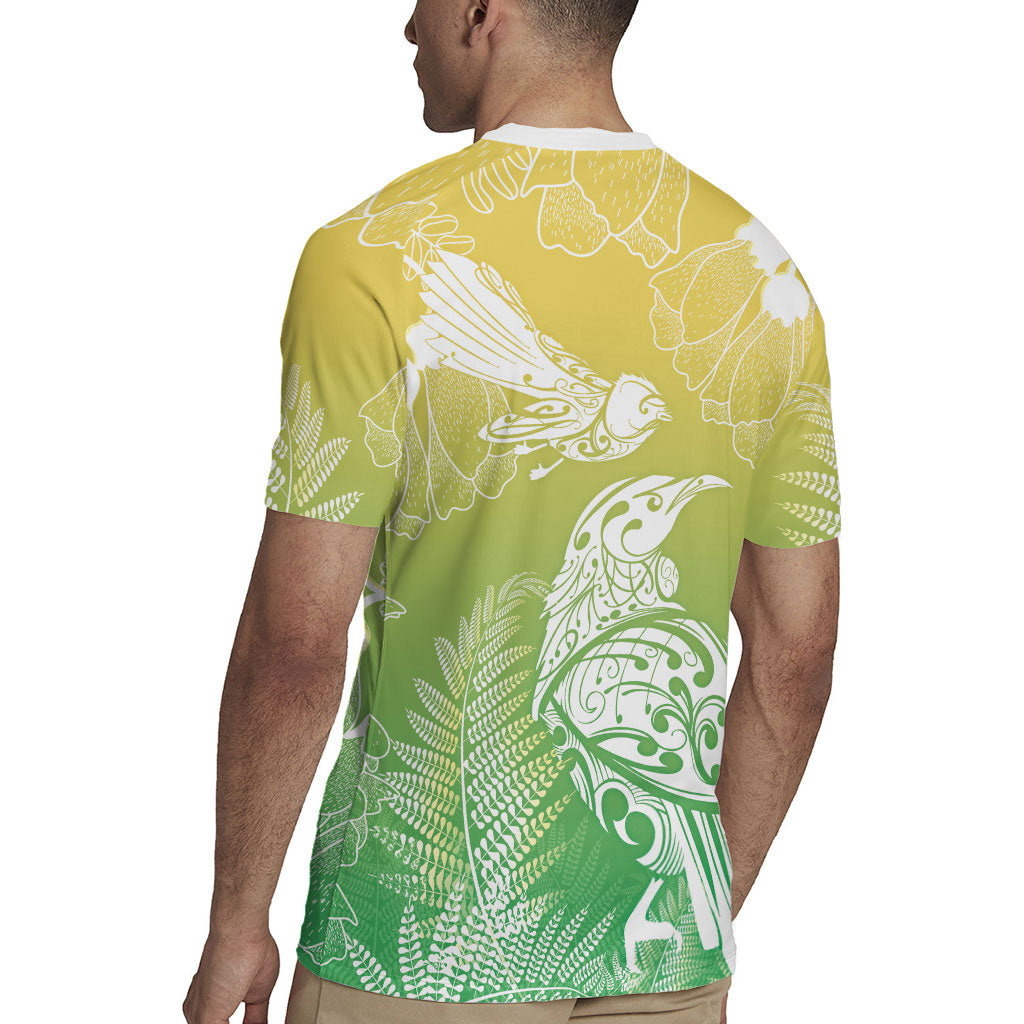Aotearoa Maori Mahuru Tui With Pikawakawa Rugby Jersey Spring Time
