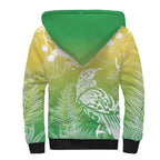 Aotearoa Maori Mahuru Tui With Pikawakawa Sherpa Hoodie Spring Time