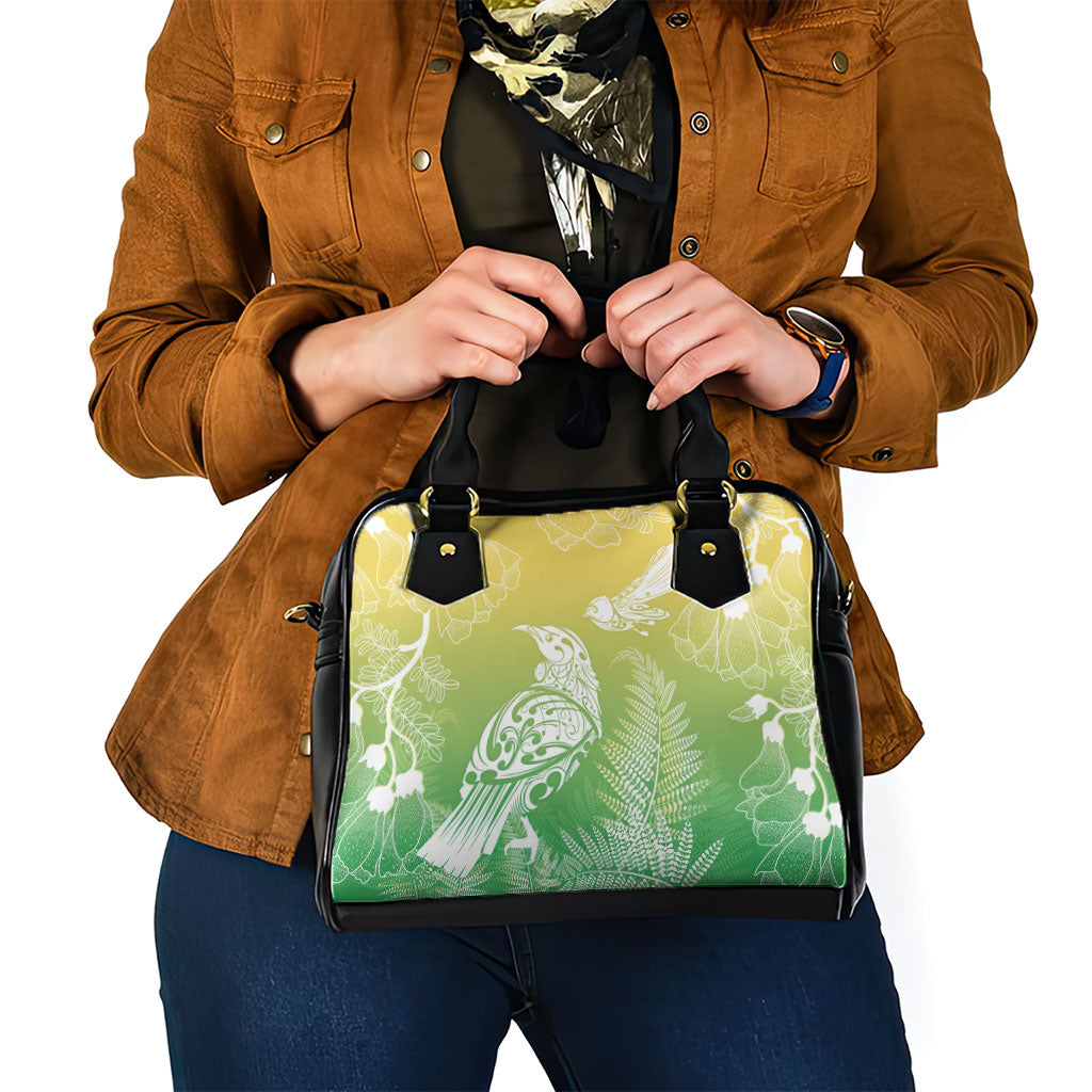 Aotearoa Maori Mahuru Tui With Pikawakawa Shoulder Handbag Spring Time