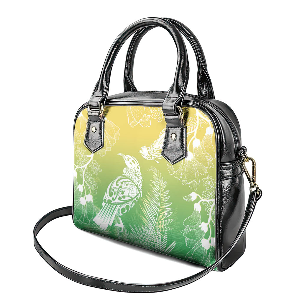 Aotearoa Maori Mahuru Tui With Pikawakawa Shoulder Handbag Spring Time