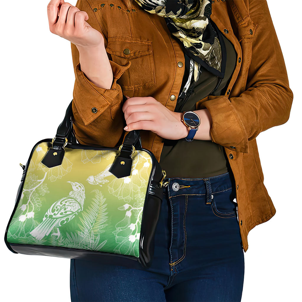 Aotearoa Maori Mahuru Tui With Pikawakawa Shoulder Handbag Spring Time