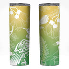 Aotearoa Maori Mahuru Tui With Pikawakawa Skinny Tumbler Spring Time