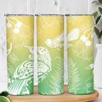 Aotearoa Maori Mahuru Tui With Pikawakawa Skinny Tumbler Spring Time