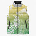 Aotearoa Maori Mahuru Tui With Pikawakawa Sleeveless Puffer Jacket Spring Time