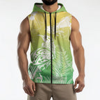 Aotearoa Maori Mahuru Tui With Pikawakawa Sleeveless Zip Hoodie Spring Time