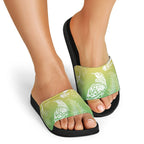 Aotearoa Maori Mahuru Tui With Pikawakawa Slide Sandals Spring Time
