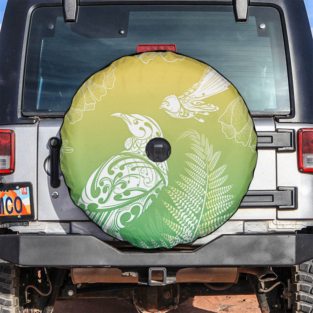 Aotearoa Maori Mahuru Tui With Pikawakawa Spare Tire Cover Spring Time