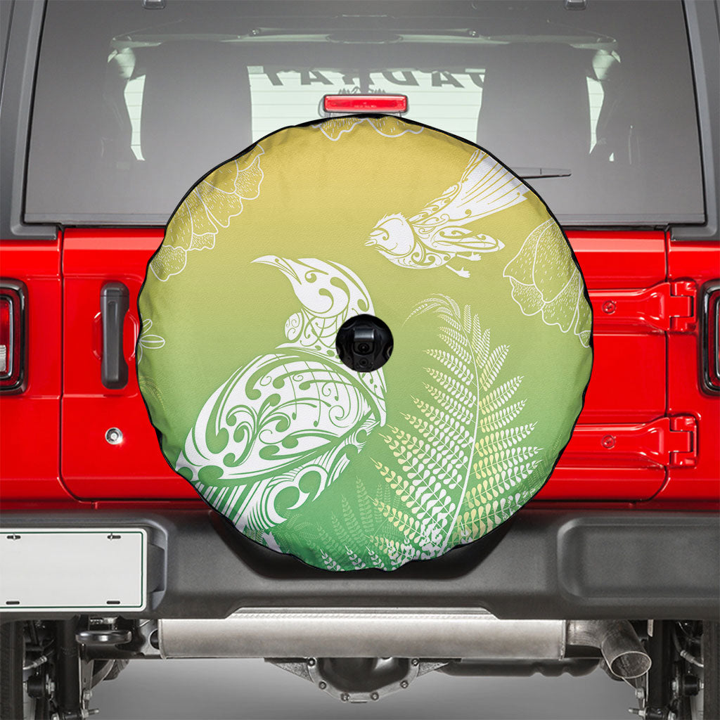 Aotearoa Maori Mahuru Tui With Pikawakawa Spare Tire Cover Spring Time