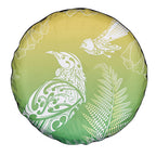 Aotearoa Maori Mahuru Tui With Pikawakawa Spare Tire Cover Spring Time