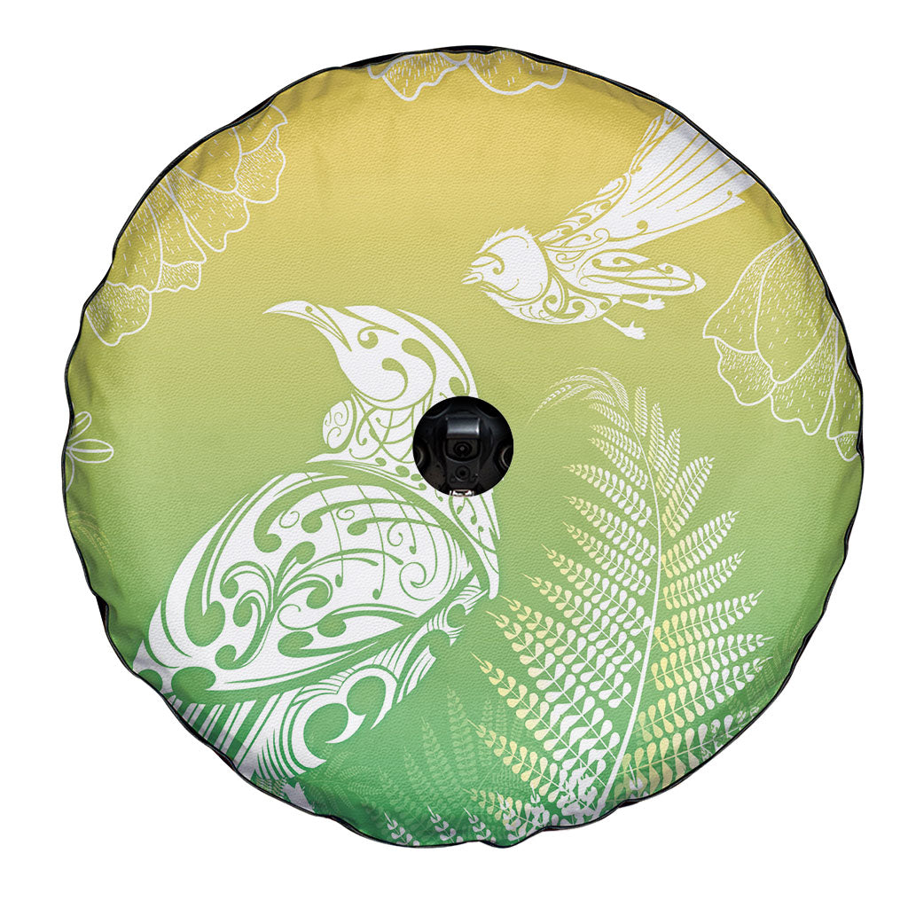 Aotearoa Maori Mahuru Tui With Pikawakawa Spare Tire Cover Spring Time