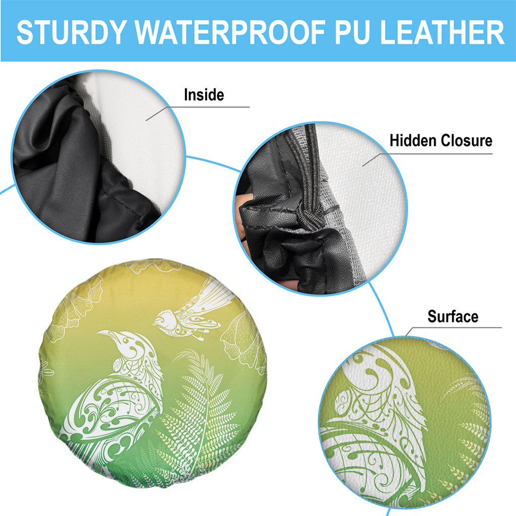 Aotearoa Maori Mahuru Tui With Pikawakawa Spare Tire Cover Spring Time