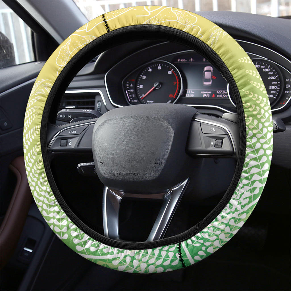 Aotearoa Maori Mahuru Tui With Pikawakawa Steering Wheel Cover Spring Time