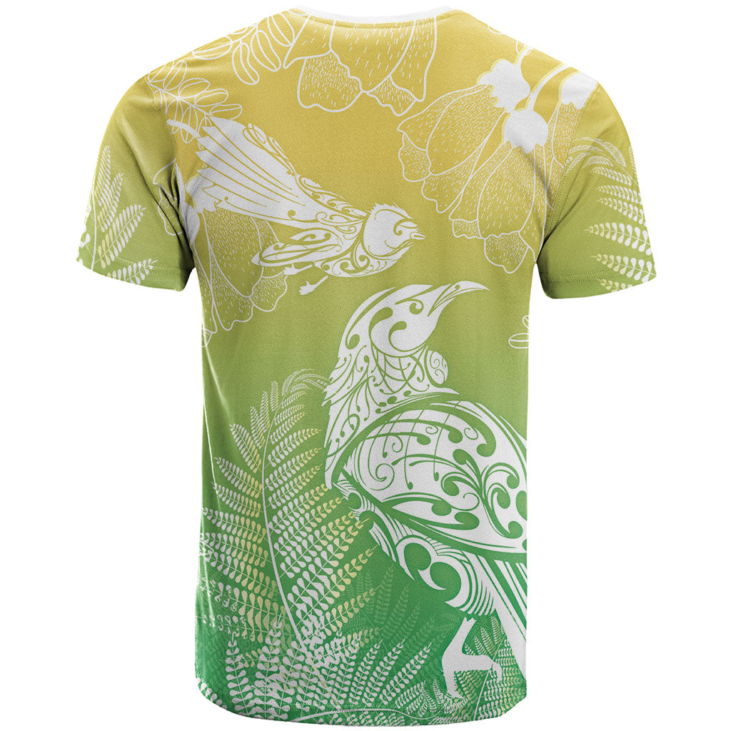 Aotearoa Maori Mahuru Tui With Pikawakawa T Shirt Spring Time