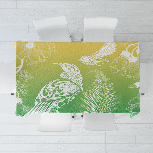 Aotearoa Maori Mahuru Tui With Pikawakawa Tablecloth Spring Time