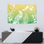 Aotearoa Maori Mahuru Tui With Pikawakawa Tapestry Spring Time