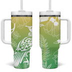 Aotearoa Maori Mahuru Tui With Pikawakawa Tumbler With Handle Spring Time