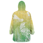 Aotearoa Maori Mahuru Tui With Pikawakawa Wearable Blanket Hoodie Spring Time