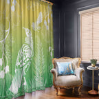 Aotearoa Maori Mahuru Tui With Pikawakawa Window Curtain Spring Time