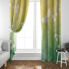Aotearoa Maori Mahuru Tui With Pikawakawa Window Curtain Spring Time