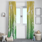 Aotearoa Maori Mahuru Tui With Pikawakawa Window Curtain Spring Time