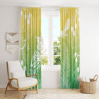 Aotearoa Maori Mahuru Tui With Pikawakawa Window Curtain Spring Time