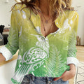 Aotearoa Maori Mahuru Tui With Pikawakawa Women Casual Shirt Spring Time