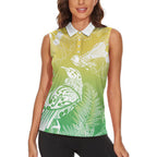 Aotearoa Maori Mahuru Tui With Pikawakawa Women Sleeveless Polo Shirt Spring Time