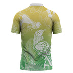 Aotearoa Maori Mahuru Tui With Pikawakawa Zipper Polo Shirt Spring Time
