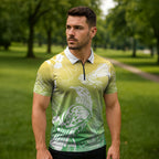 Aotearoa Maori Mahuru Tui With Pikawakawa Zipper Polo Shirt Spring Time