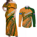personalised-aussie-wallabies-couples-matching-off-shoulder-maxi-dress-and-long-sleeve-button-shirts-rugby-world-cup-indigenous