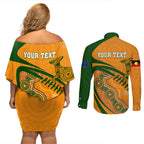 personalised-aussie-wallabies-couples-matching-off-shoulder-short-dress-and-long-sleeve-button-shirts-rugby-world-cup-indigenous