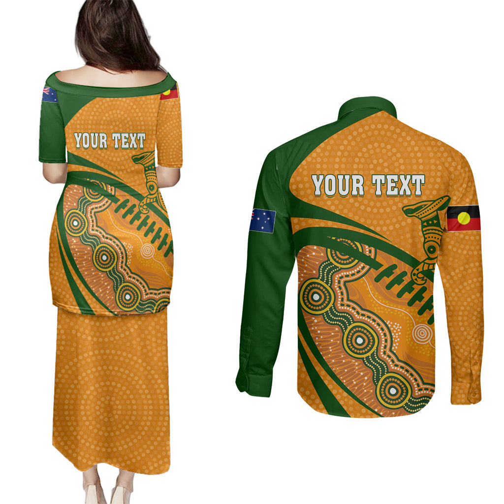 personalised-aussie-wallabies-couples-matching-puletasi-dress-and-long-sleeve-button-shirts-rugby-world-cup-indigenous