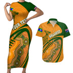 personalised-aussie-wallabies-couples-matching-short-sleeve-bodycon-dress-and-hawaiian-shirt-rugby-world-cup-indigenous